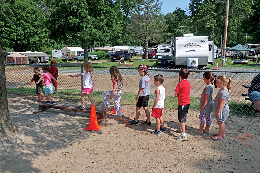 Kids’ obstacle course at Sunsetview Farm